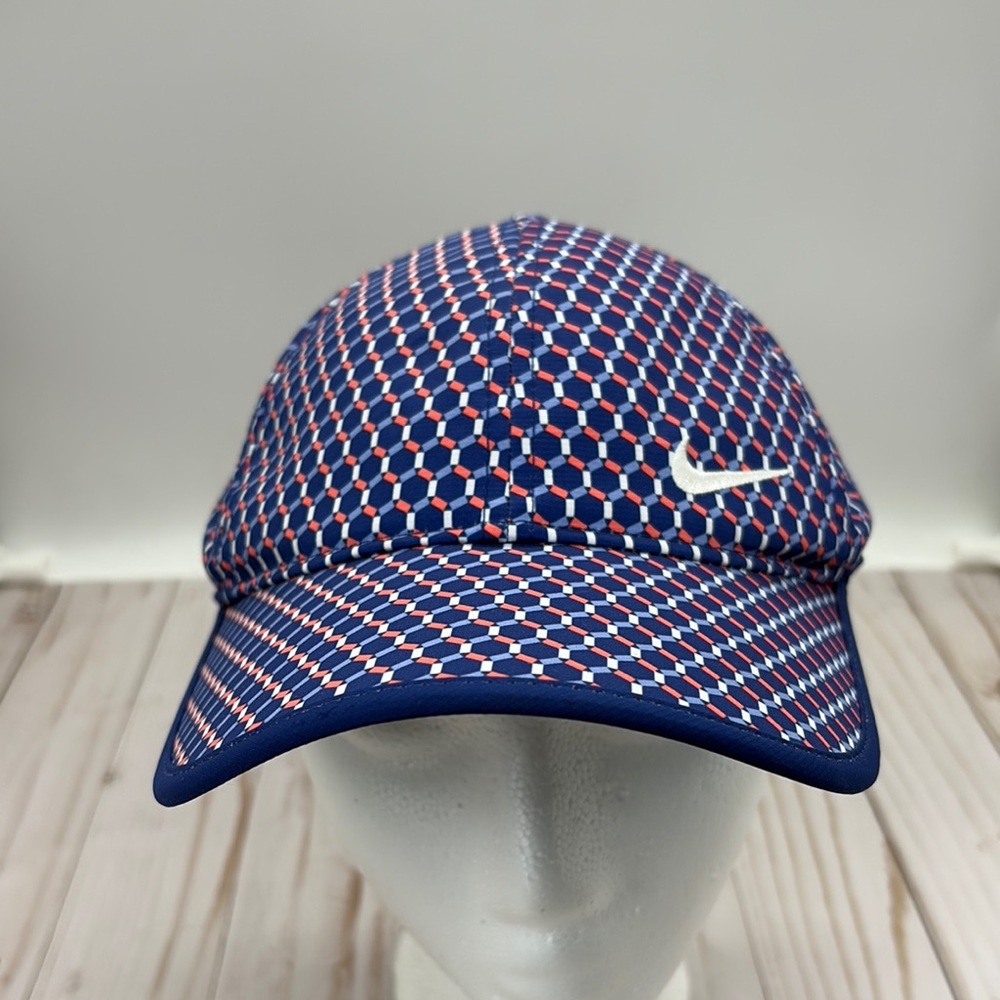 Nike Blue and Red Patterned Golf Hat